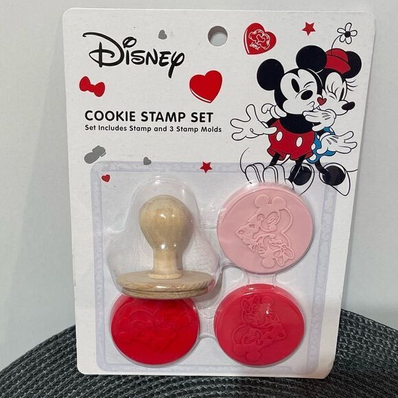 Disney Mickey & Minnie Cupcake Liners, Toppers, Cupcake stand, Cookie stamps NWT - Picture 3 of 8